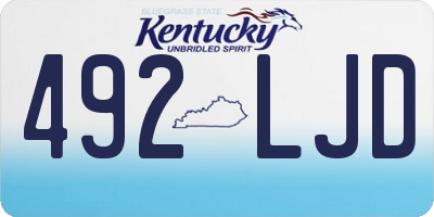 KY license plate 492LJD