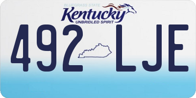 KY license plate 492LJE