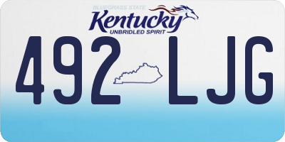 KY license plate 492LJG