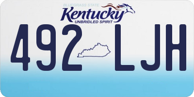KY license plate 492LJH