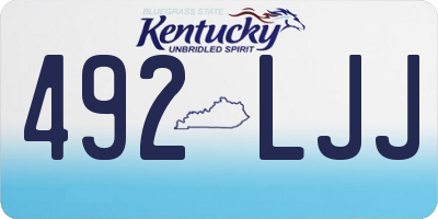 KY license plate 492LJJ