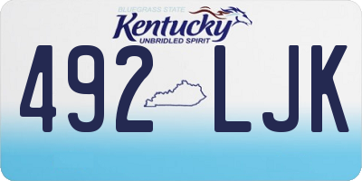 KY license plate 492LJK