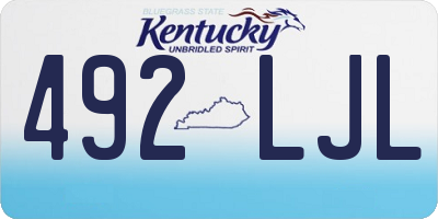 KY license plate 492LJL