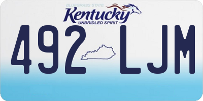 KY license plate 492LJM
