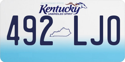 KY license plate 492LJO