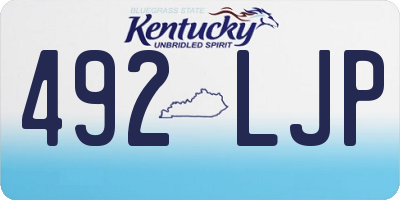KY license plate 492LJP