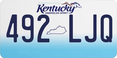 KY license plate 492LJQ