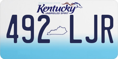 KY license plate 492LJR