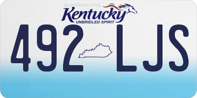 KY license plate 492LJS