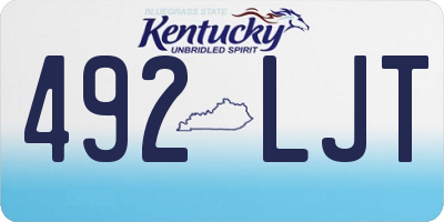 KY license plate 492LJT