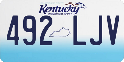 KY license plate 492LJV