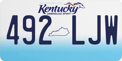 KY license plate 492LJW
