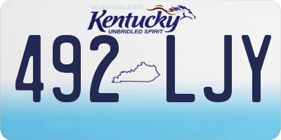 KY license plate 492LJY