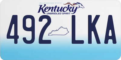 KY license plate 492LKA
