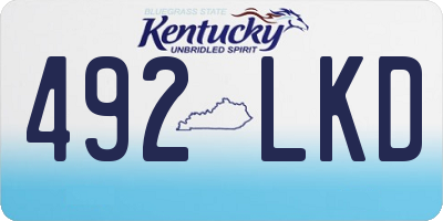 KY license plate 492LKD