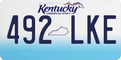 KY license plate 492LKE
