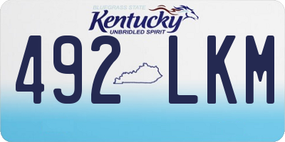 KY license plate 492LKM