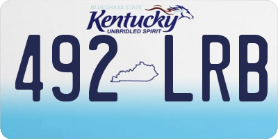 KY license plate 492LRB