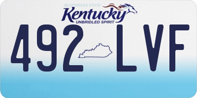 KY license plate 492LVF
