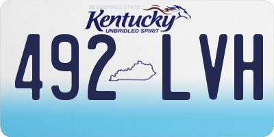 KY license plate 492LVH