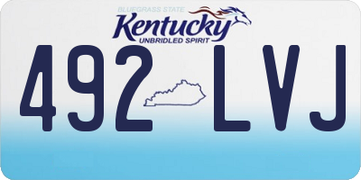 KY license plate 492LVJ