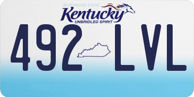 KY license plate 492LVL