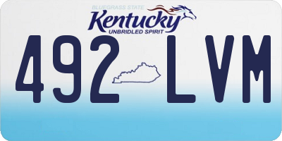 KY license plate 492LVM