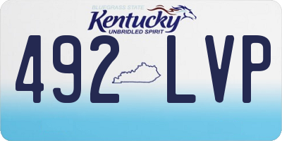 KY license plate 492LVP