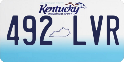 KY license plate 492LVR