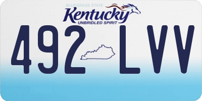 KY license plate 492LVV