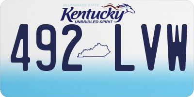 KY license plate 492LVW