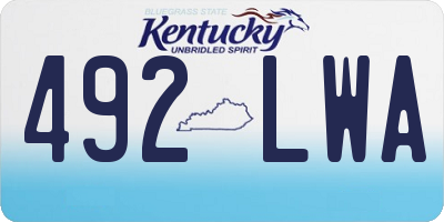 KY license plate 492LWA