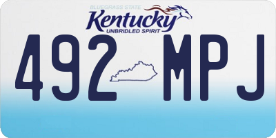 KY license plate 492MPJ