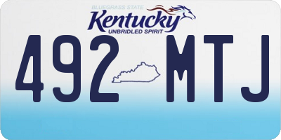 KY license plate 492MTJ