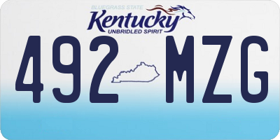 KY license plate 492MZG