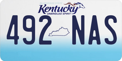 KY license plate 492NAS