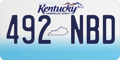 KY license plate 492NBD
