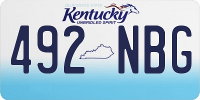 KY license plate 492NBG
