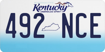 KY license plate 492NCE