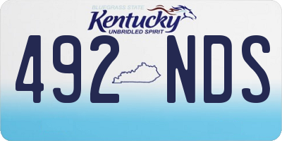 KY license plate 492NDS
