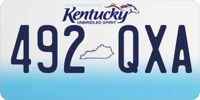KY license plate 492QXA