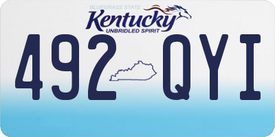 KY license plate 492QYI