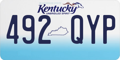 KY license plate 492QYP