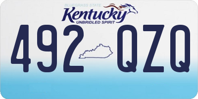 KY license plate 492QZQ