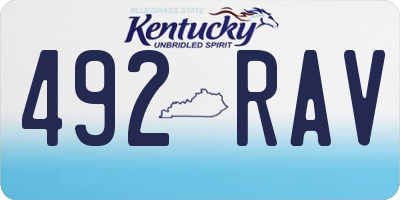 KY license plate 492RAV