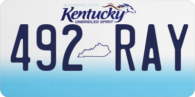 KY license plate 492RAY