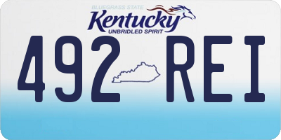KY license plate 492REI
