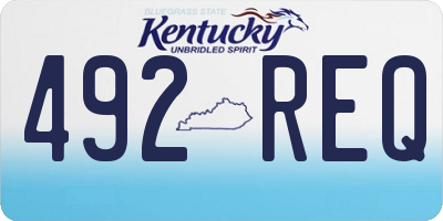 KY license plate 492REQ