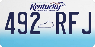 KY license plate 492RFJ