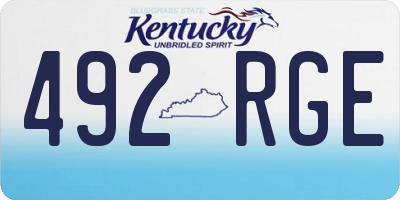 KY license plate 492RGE